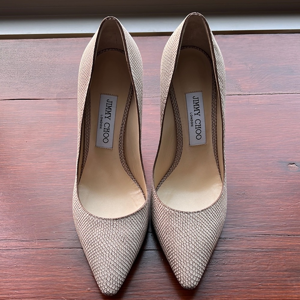 NIB Nude Jimmy Choo Romy 85 Pumps
